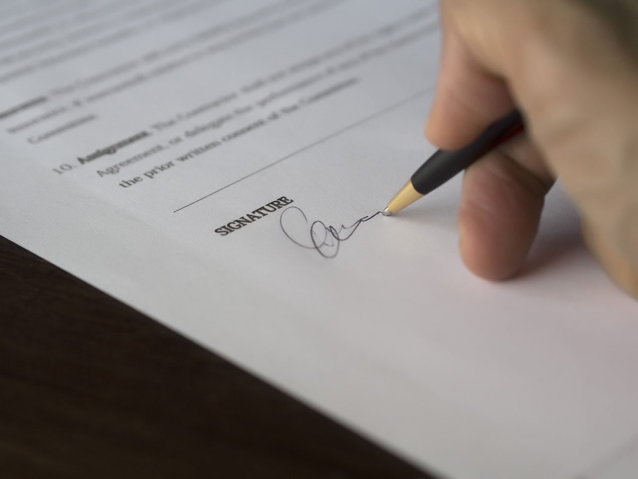 document for signature
