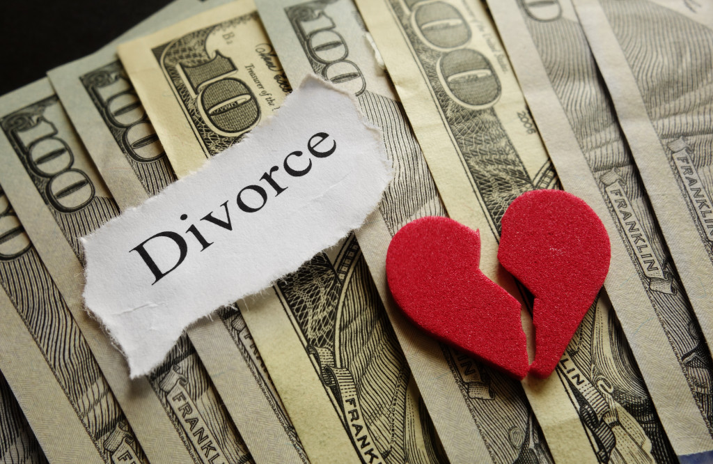 divorce and finances relationship concept